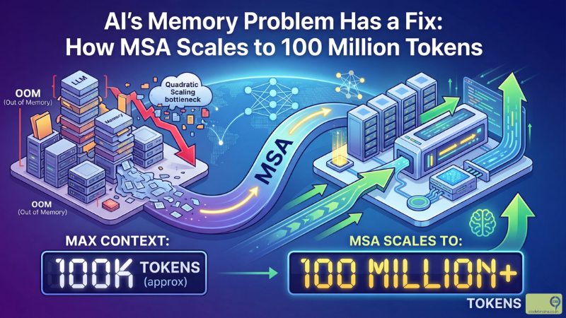 AI's Memory Problem Has a Fix: How MSA Scales to 100 Million Tokens